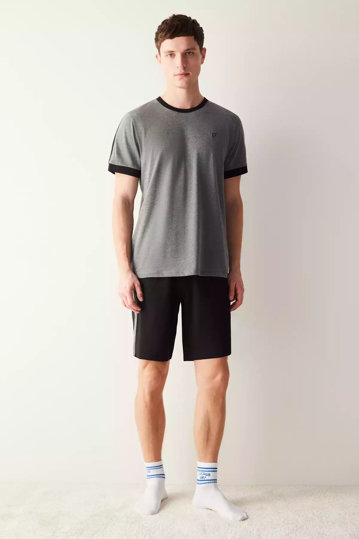 لباس راحتی شلوارک راهراه مشکی برند Penti کد 1758255664