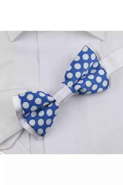 پاپیون خالدار سفید آبی برند Gaffy کد 1758422531