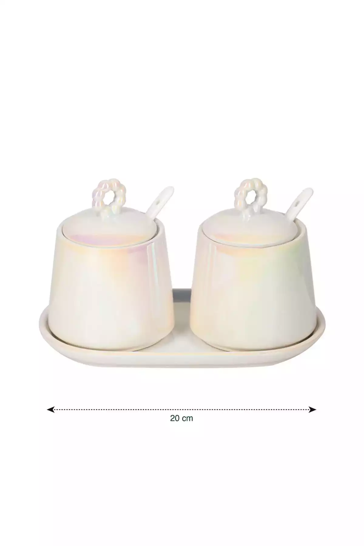 ظرف نگهداری ست خانه سرامیک سفید برند LC Waikiki کد 1758379272