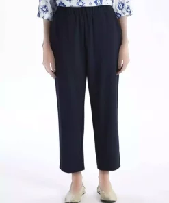 کمر کشی سرمه ای شلوار زنانه برند LC Waikiki کد 1757938263