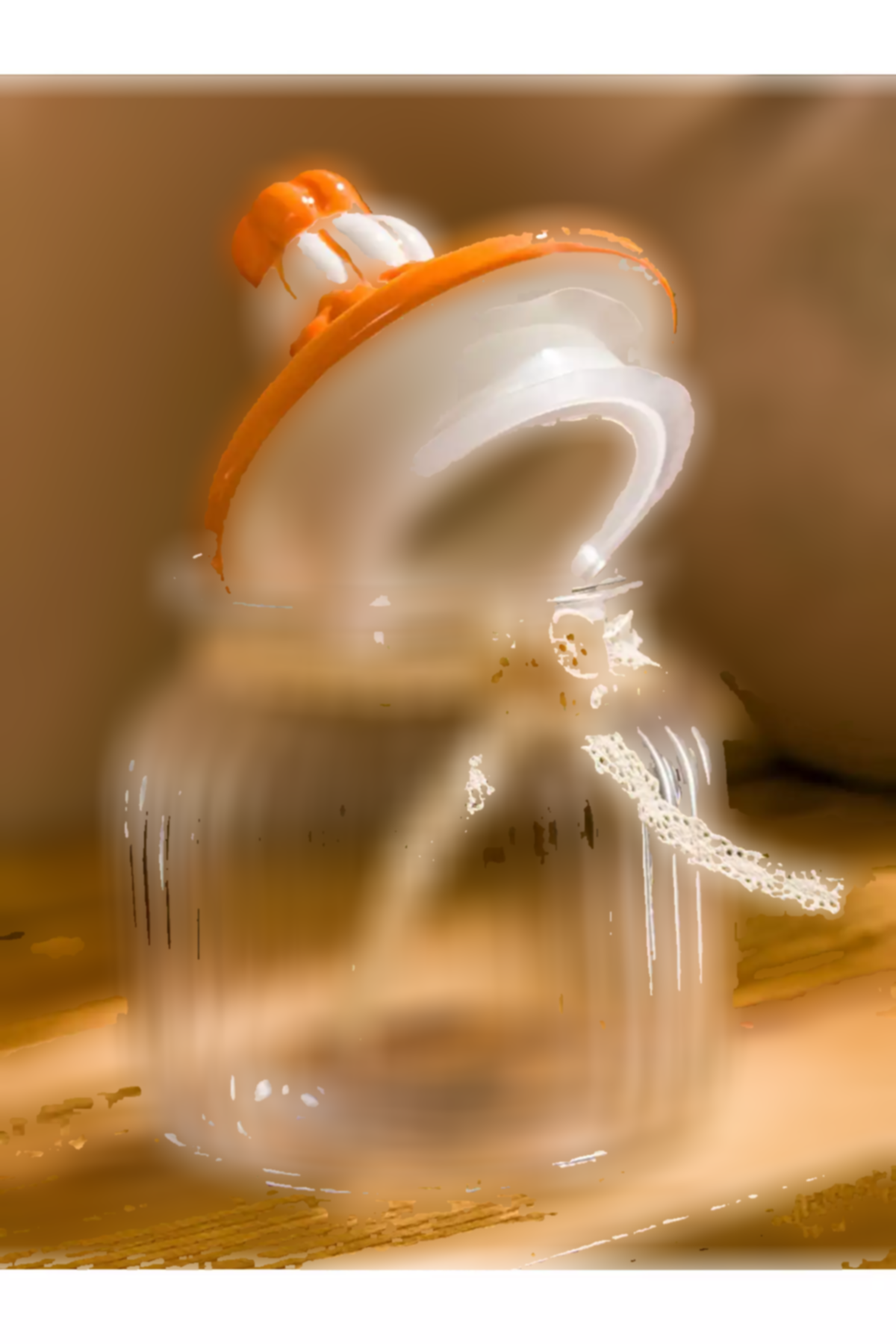 ظرف نگهداری بی رنگ خانه شیشه ای 600میلی لیتر شکلدار عسل برند LC Waikiki کد 1758385328