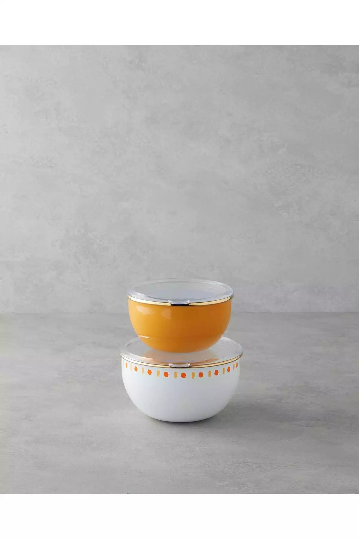 ظرف نگهداری خط لعابی 75x تابستانی زرد سفید برند English Home کد 1758490262