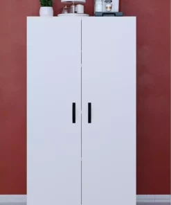 کابینت کمد مواد غذایی انبار آشپزخانه 2درب‎دار 4طبقه دار سفید چند کاربردی برند Kzy Mobilya کد 1758346393