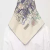 روسری لیز نمیخورد روزانه طرحدار چاپی چند رنگ غیر کریستالی برند Madame Polo کد 1757930654