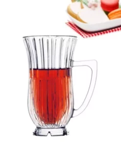 لیوان دسته دار 6تکه چای پایه‎دار برند Paşabahçe کد 1758238328