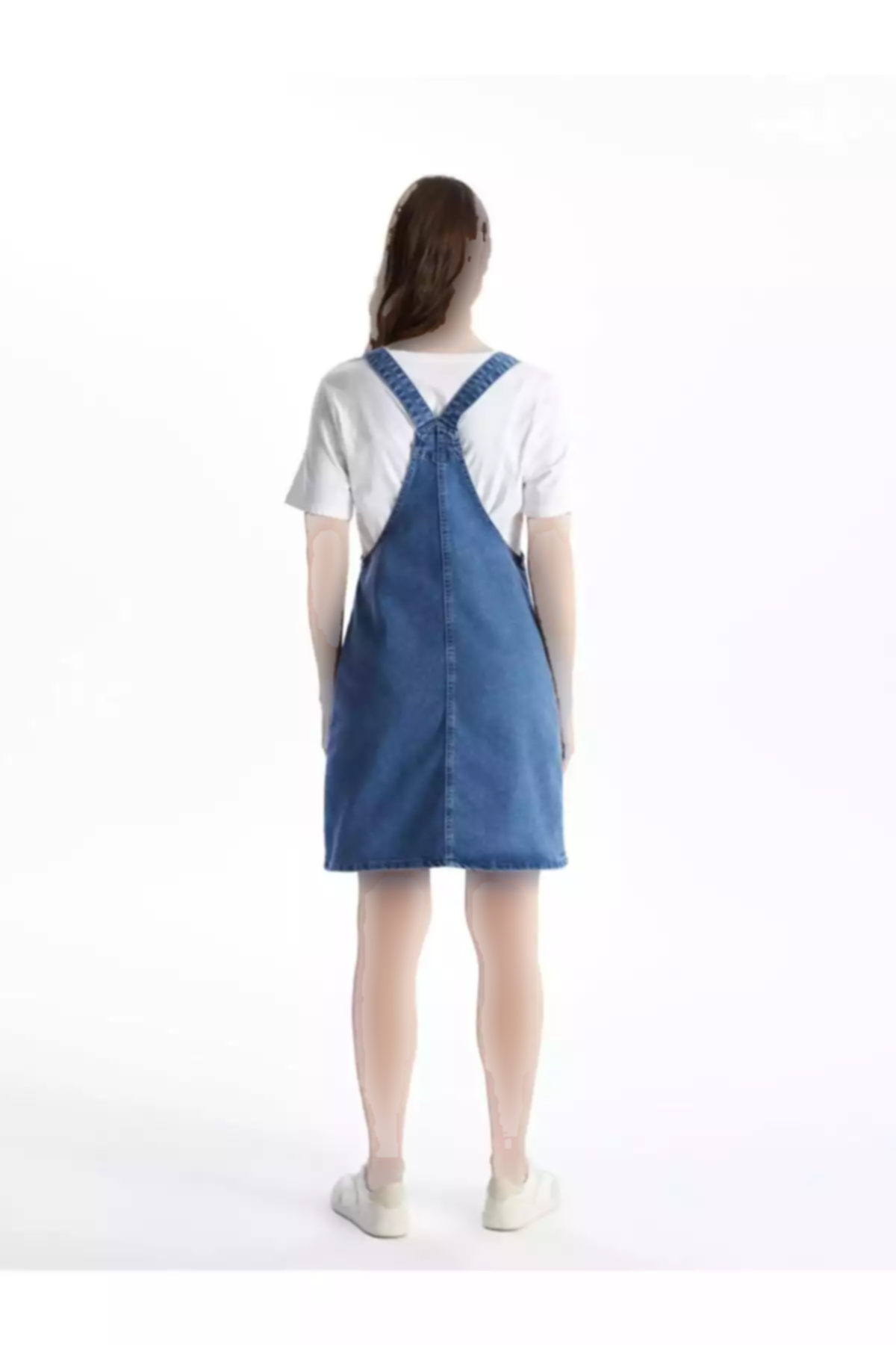 پیراهن سرهمی جین ساده یقه مربع LC Waikiki بارداری بنددار برند LC Waikiki کد 1759246925