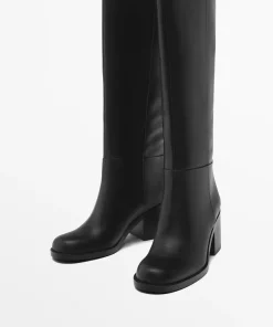 چکمه بلوکه پاشنه بلند برند Massimo Dutti کد 1758543665