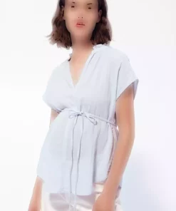 بلوز muslin کمربند دار برند H&M کد 1757223309