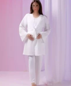 لباس راحتی کتان طرحدار شیری بارداری زنانه برند Pelin کد 1757759229