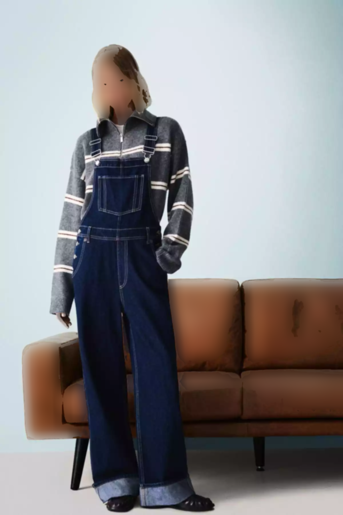 سرهمی جین گشاد بنددار برند Bershka کد 1757724071