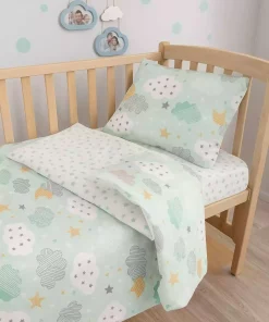 ملحفه ست برای بچه گانه پنبه ای ستاره دار ماه سبز بالشت برند Bebek Özel کد 1757061667