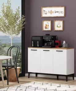 سبد مواد غذایی گوشه ای سفید چند کاربردی قهوه برند Avmpark کد 1758350468