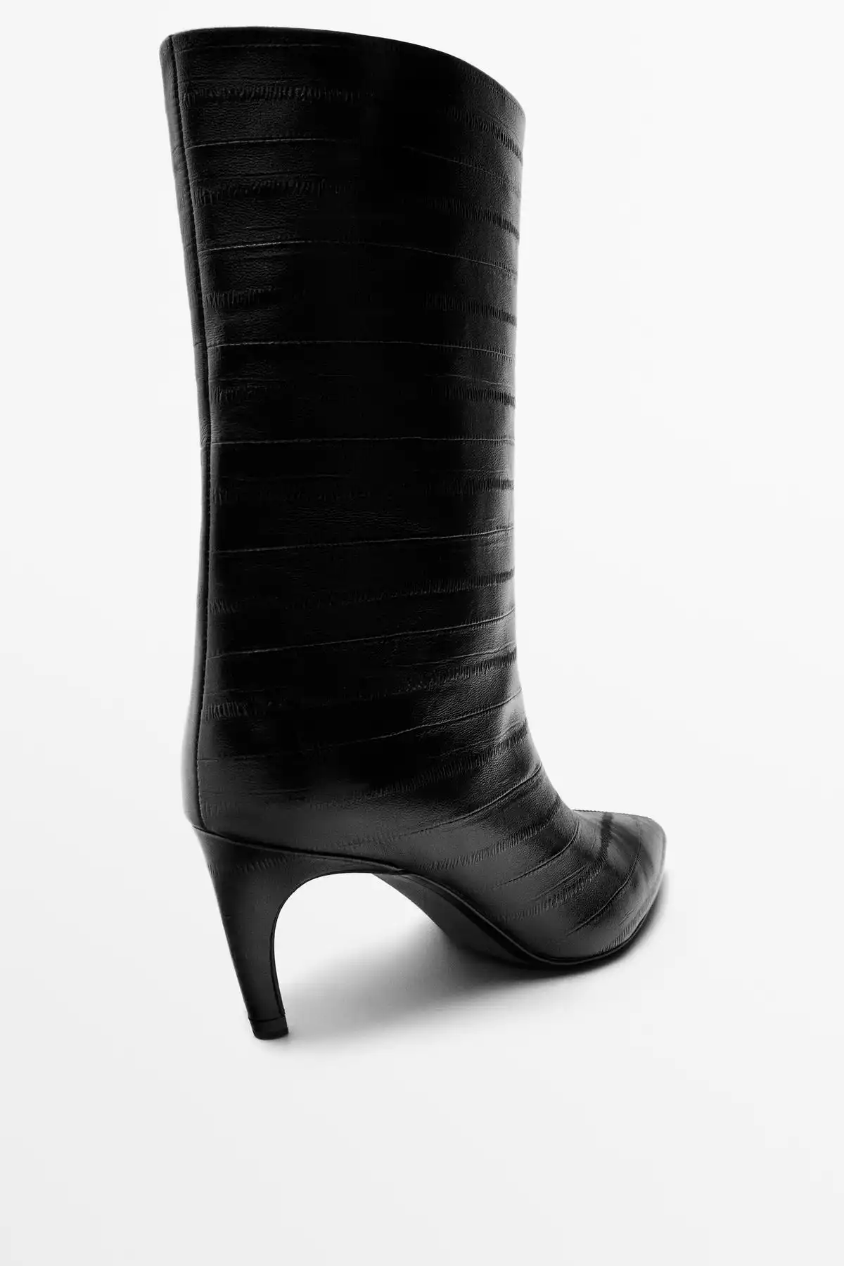 پوتین پاشنه بلند چرم برند Massimo Dutti کد 1758537669