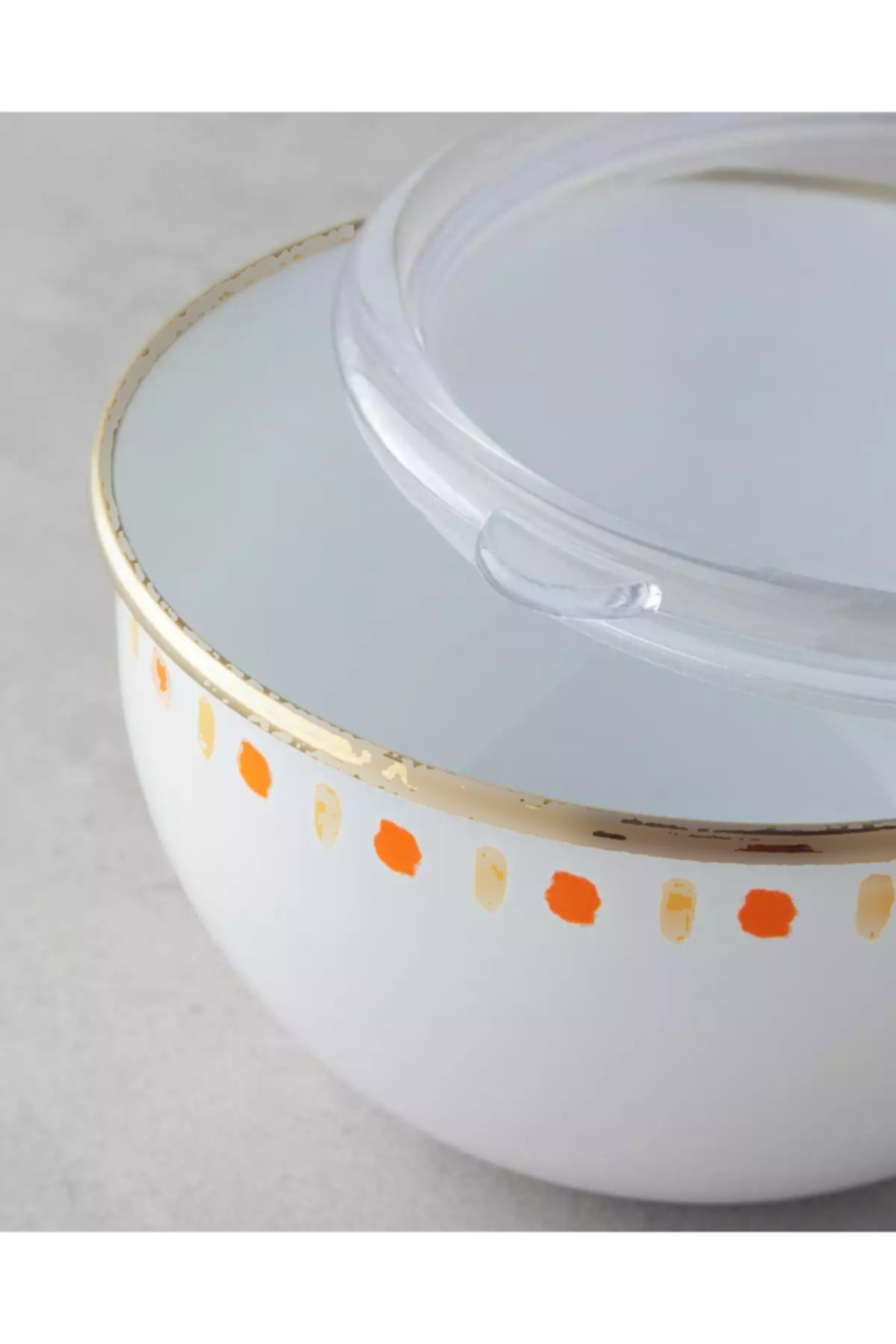 ظرف نگهداری خط لعابی 75x تابستانی زرد سفید برند English Home کد 1758490262