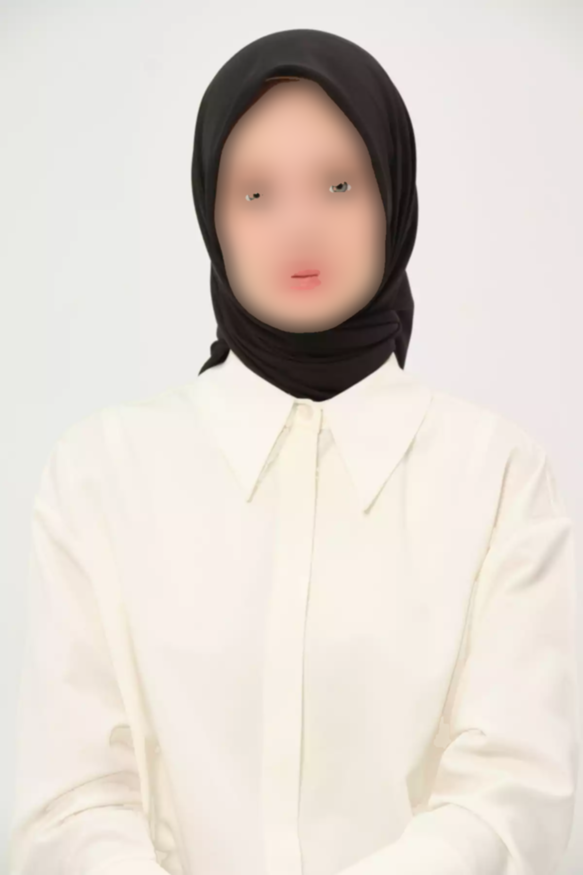 روسری ساده شیفون مربع مشکی برند Madame Polo کد 1757934670