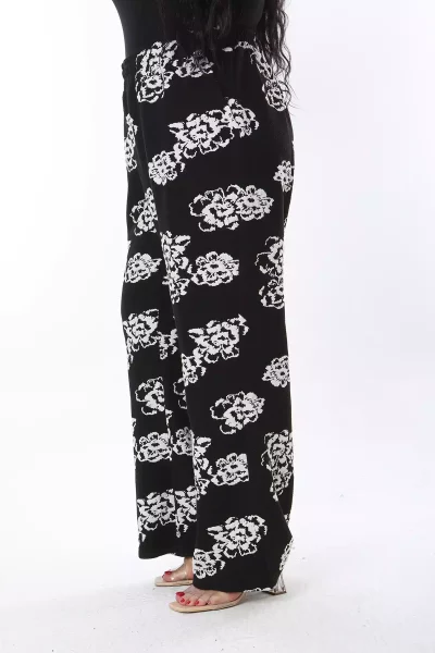 جیب دار کمر کشی سایز بزرگ شلوار مشکی زنانه برند Şans کد 1758321666