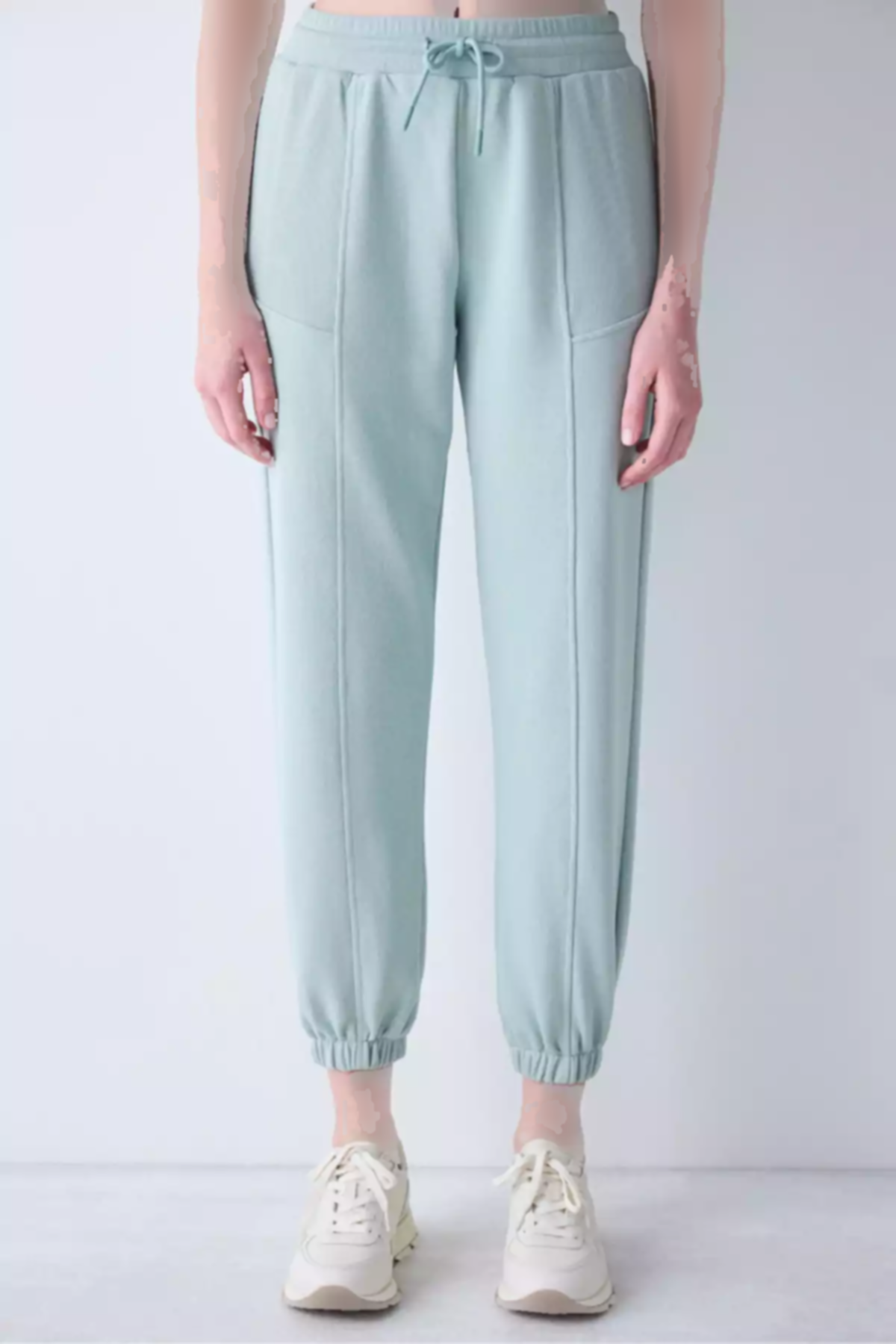 شلوار راحتی دور کمر بلند طرحدار سبز روشن برند Penti کد 1758040867