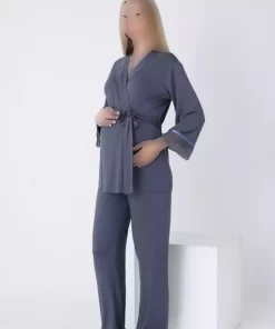 لباس راحتی طرح توری از جلو بسته شدنی بارداری برند Miss Dünya Lissa کد 1757054471