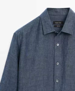 پیراهن متناسب 100کتان برند Massimo Dutti کد 1757752029