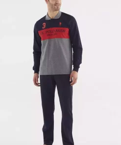 لباس راحتی آستین بلند 18611مردانه تیمی - آبی دریایی برند U.S. Polo Assn. کد 1759203663