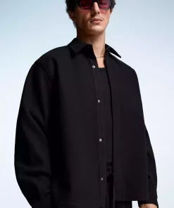کت پیراهن پارچه پشمی برند Bershka کد 1757748670