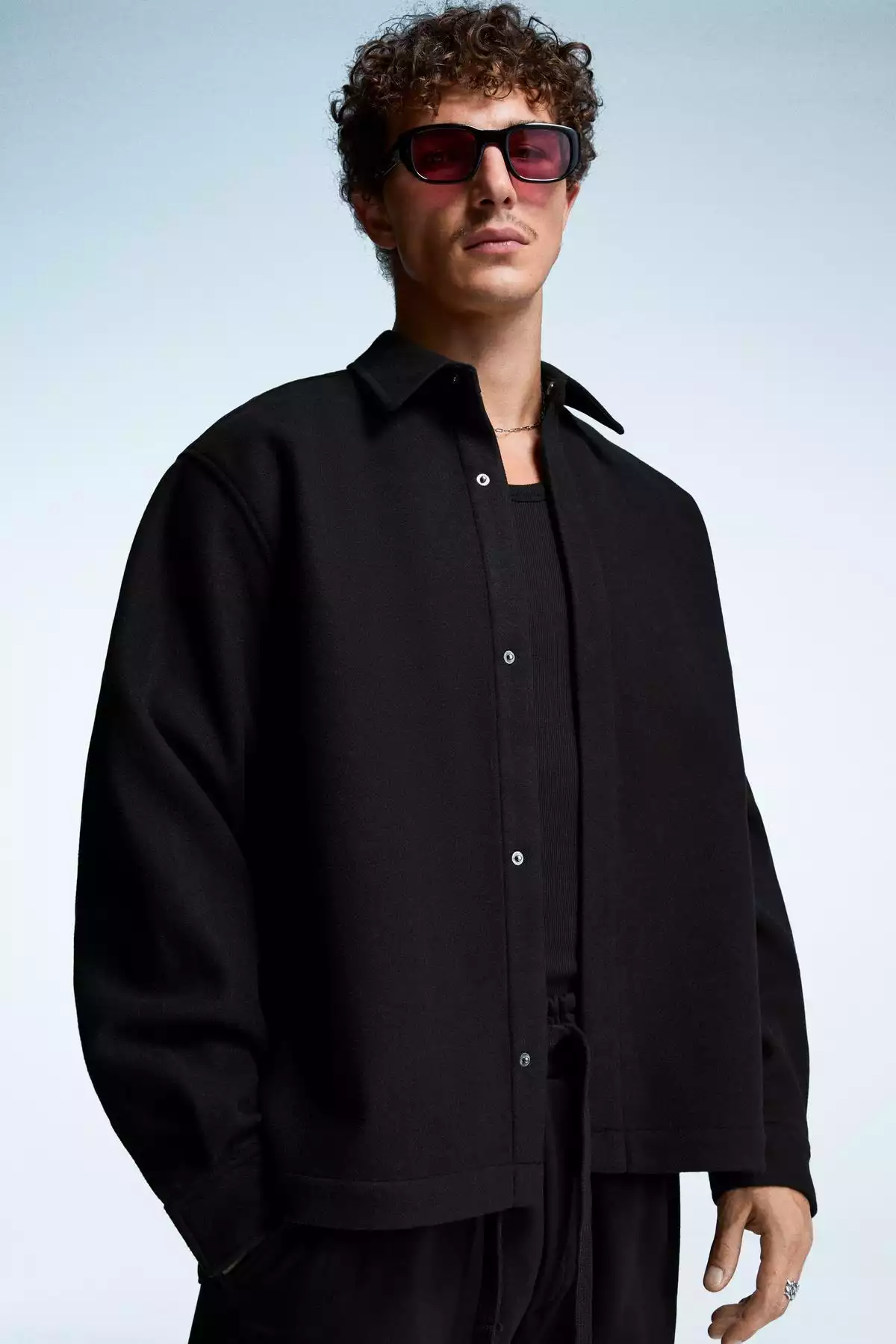 کت پیراهن پارچه پشمی برند Bershka کد 1757748670