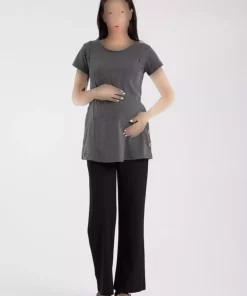 تیشرت بارداری شیردهی دکمهدار طرحدار issil برند Işşıl کد 1758483670