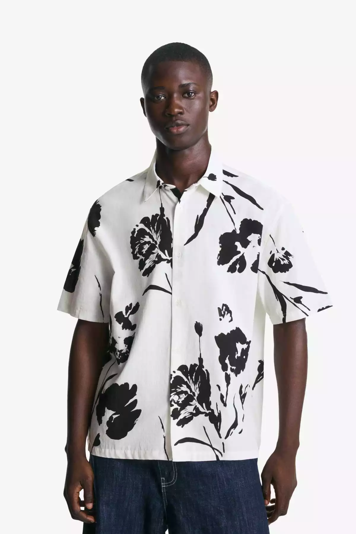 پیراهن چاپی آستین کوتاه برند Bershka کد 1757755269