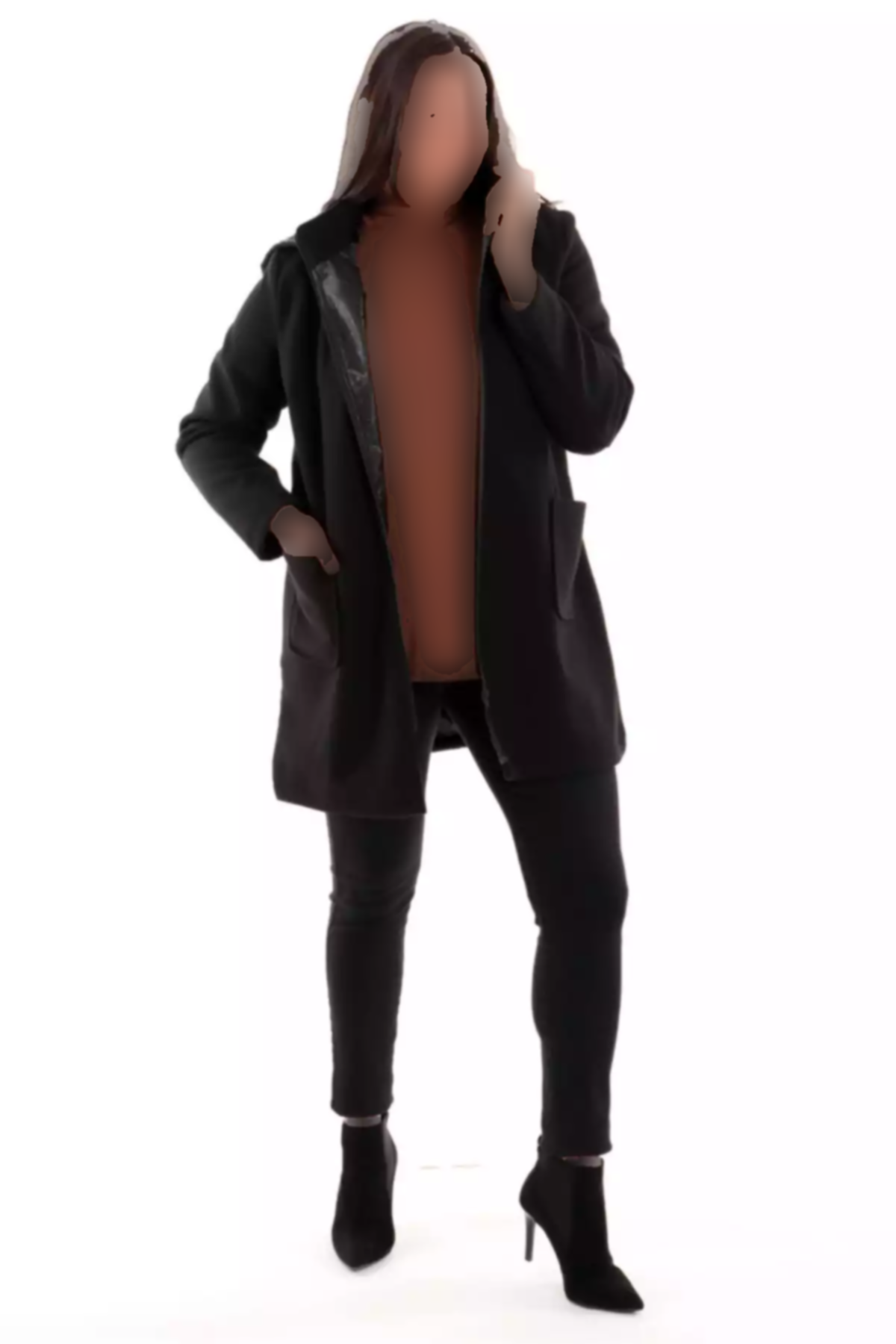 پنبه دوزی شده عقب پالتو مشکی برند metpoint کد 1757072470