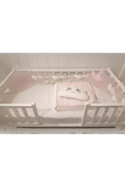 ست خواب بافتنی سفید صورتی ABC برند toysclub کد 1756876273