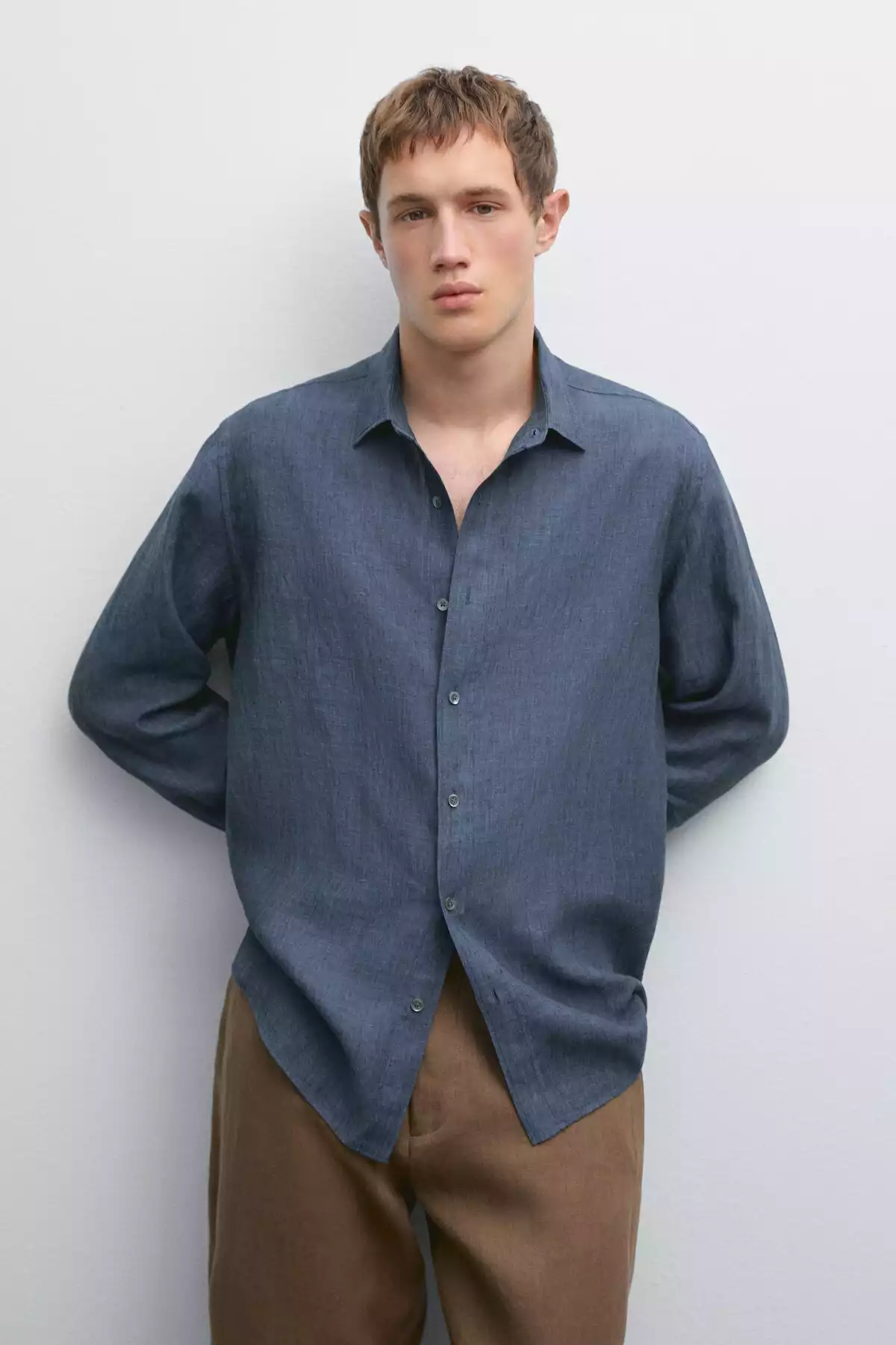 پیراهن متناسب 100کتان برند Massimo Dutti کد 1757752029