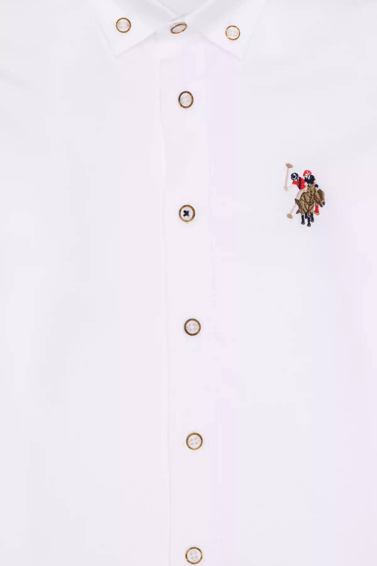 پیراهن ساده آستین بلند پسرانه سفید برند U.S. Polo Assn. کد 1757788929