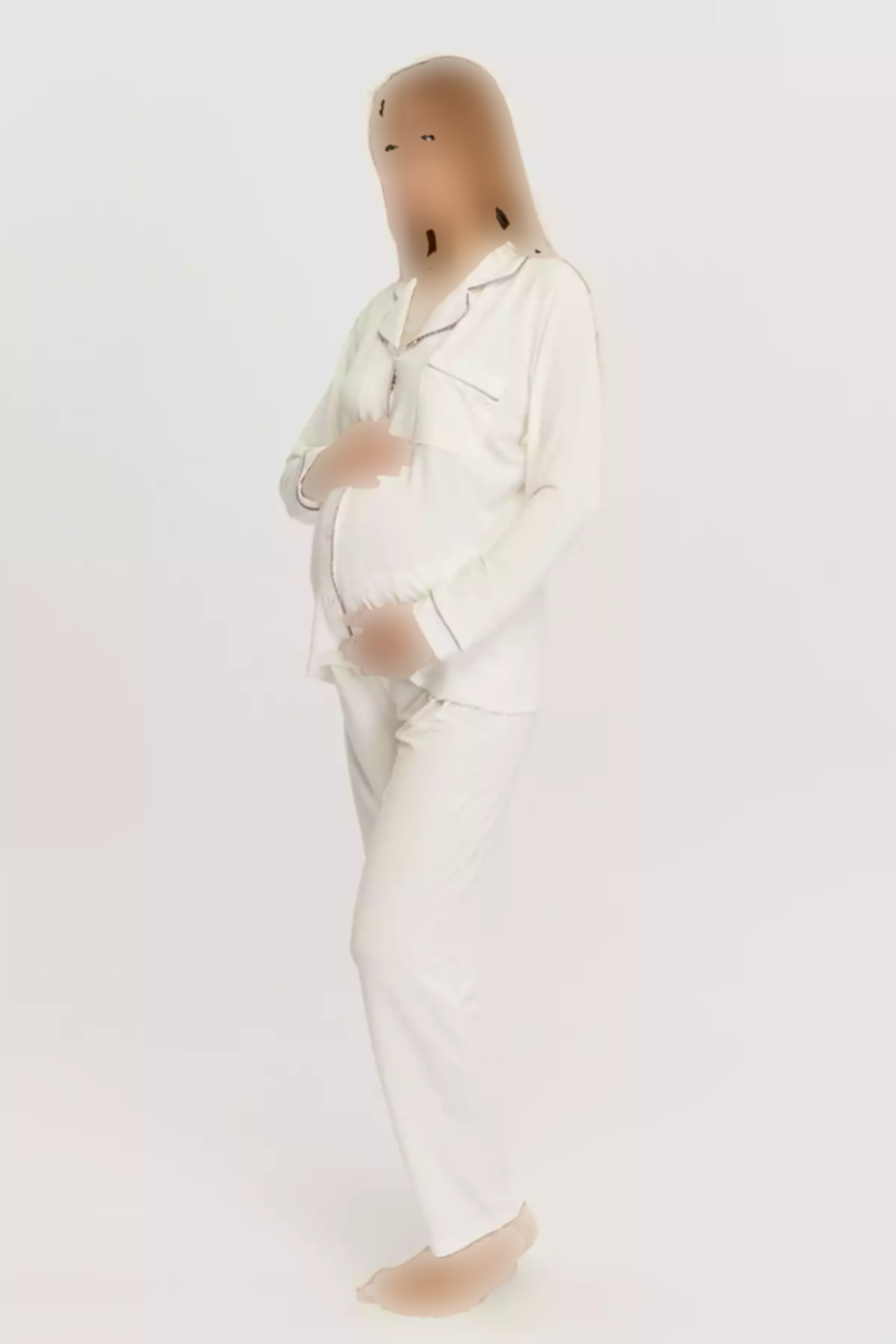 لباس راحتی دکمهدار آستین بلند از جلو بارداری لیکاپ برند LİKAPA کد 1757673672