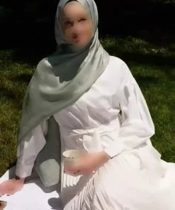 شال ظریف جاکار طرح نعنایی رنگ برند Madame Polo کد 1757930652