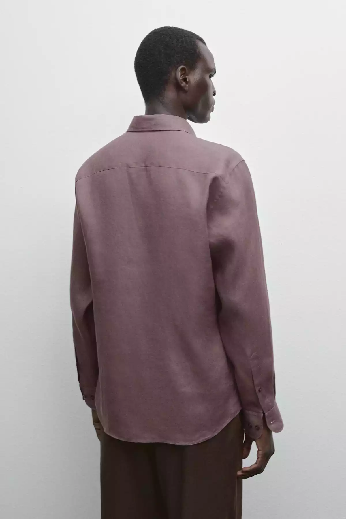 پیراهن اسلیم فیت 100کتان برند Massimo Dutti کد 1757751909