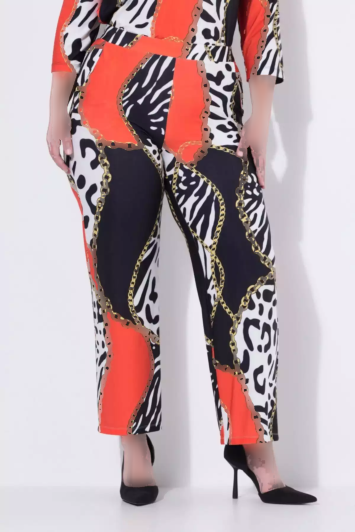 جیب دار زنجیردار دور کمر عقب سایز بزرگ شلوار زنانه برند Şans کد 1757956268