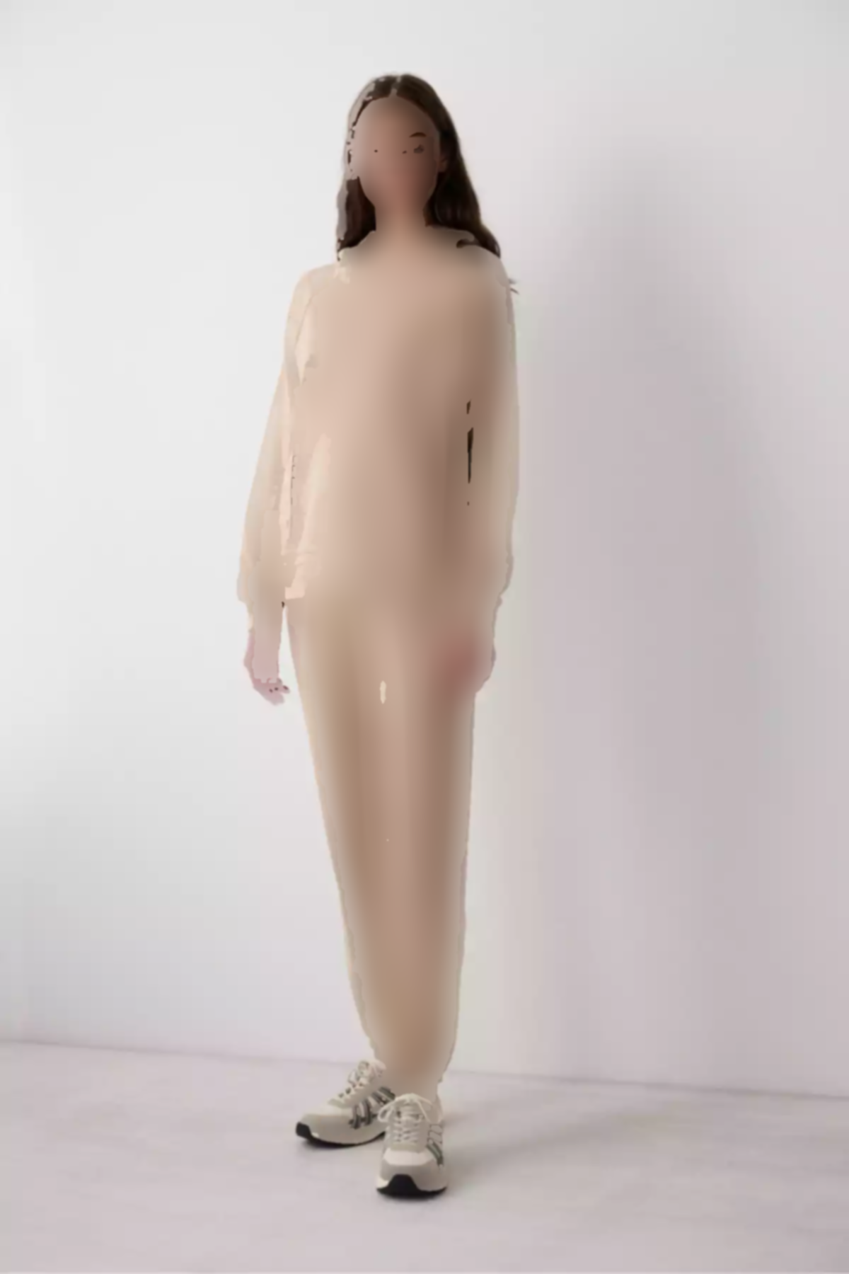 شلوار راحتی دور کمر بلند طرحدار پنبه دوزی شده بژ سعود برند Penti کد 1757202548