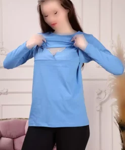 سویشرت شیردهی آستین بلند بارداری برند LadyMina Pijama کد 1758292863