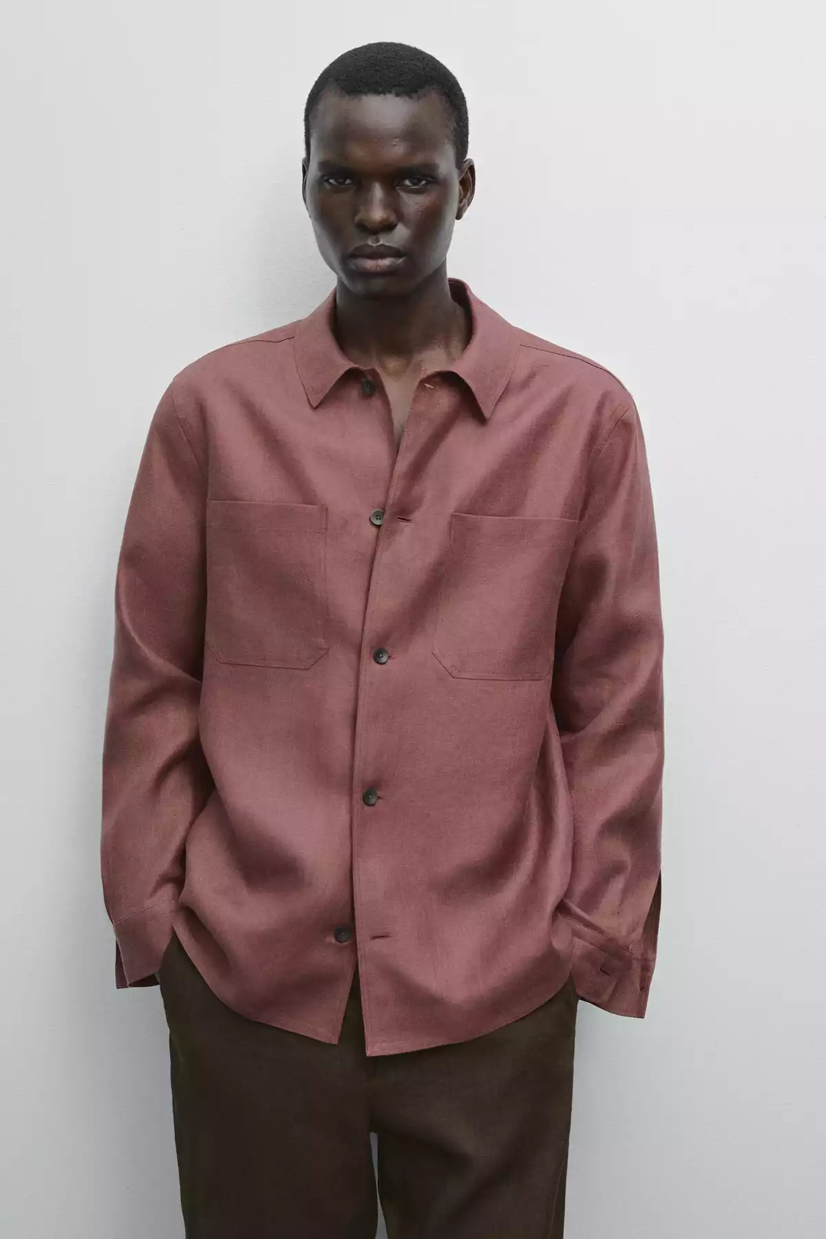 کت جیب دار 100کتان برند Massimo Dutti کد 1757756470