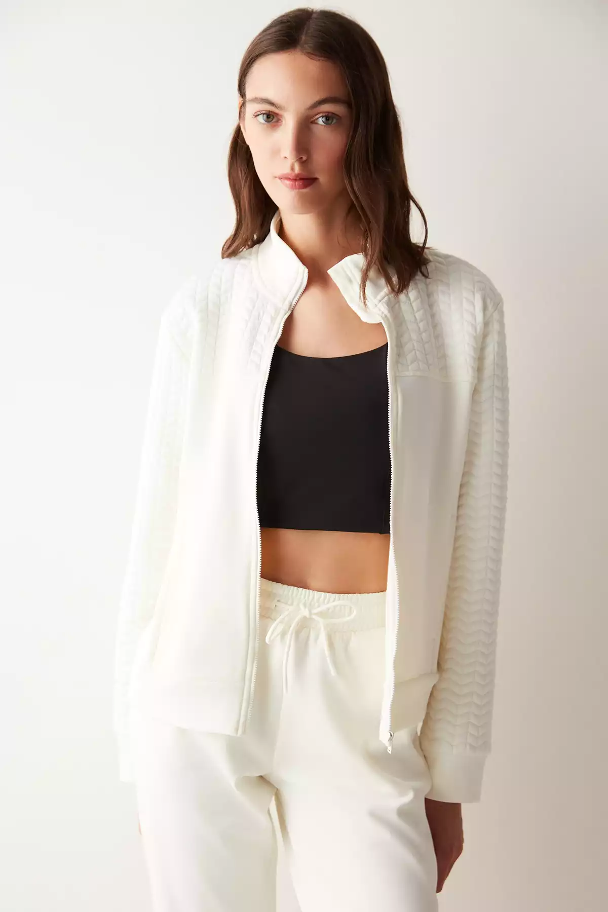 کت طرحدار پنبه دوزی شده سفید برند Penti کد 1758259388