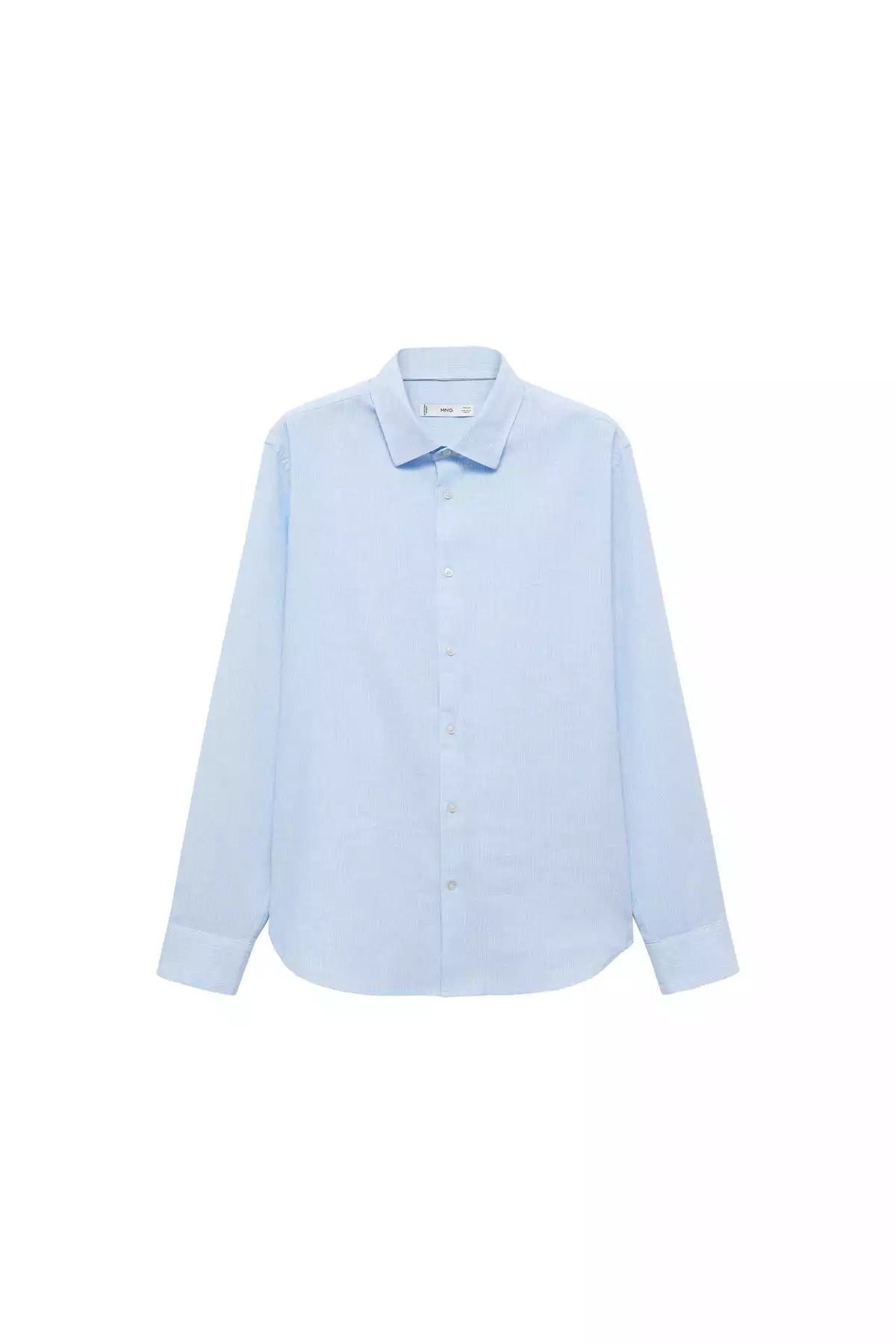 پیراهن آبی آسمانی مردانه برند MANGO کد 1757752149