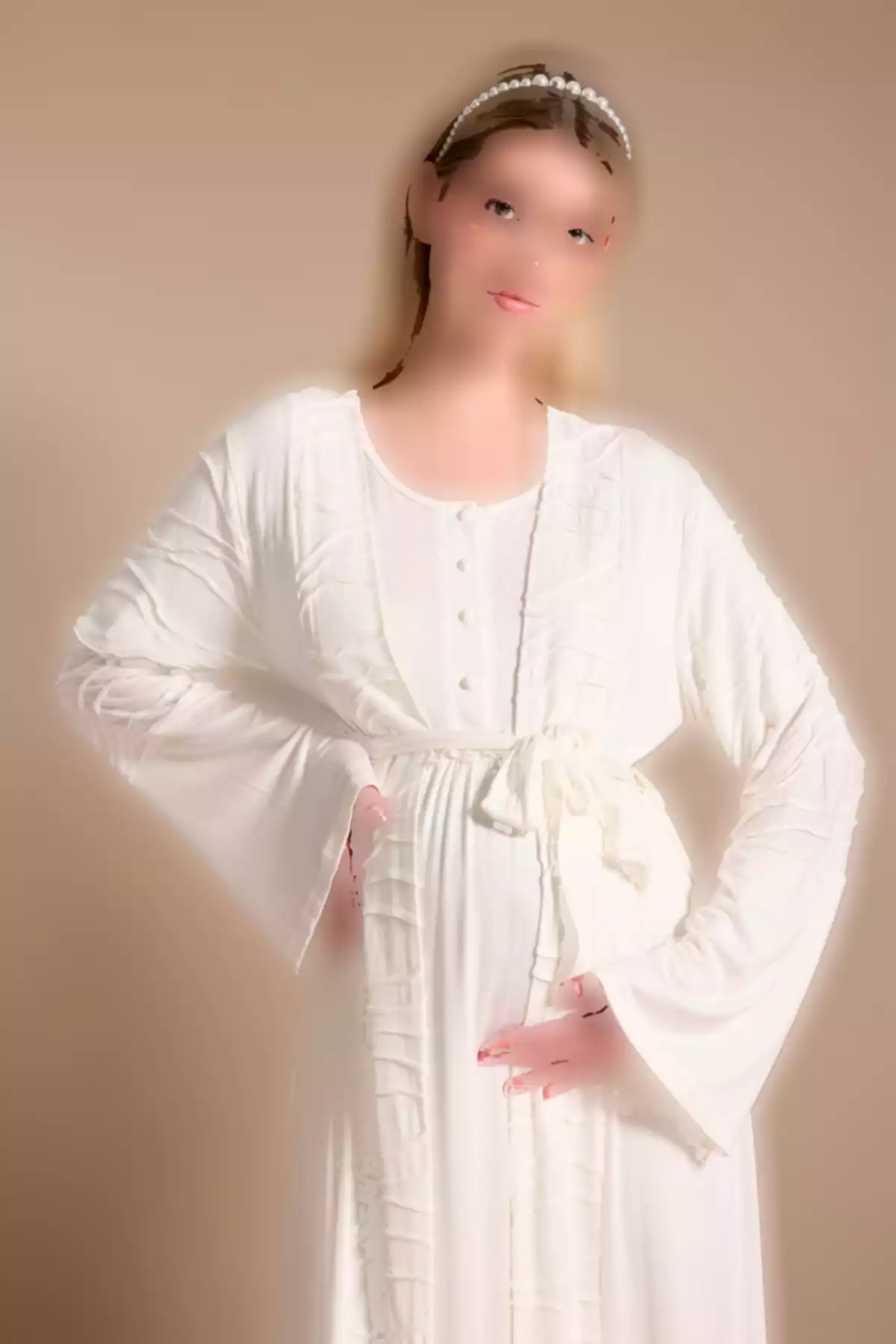 ست لباس شب کامل بلند و گشاد قد برند Rimel Homewear کد 1758057672