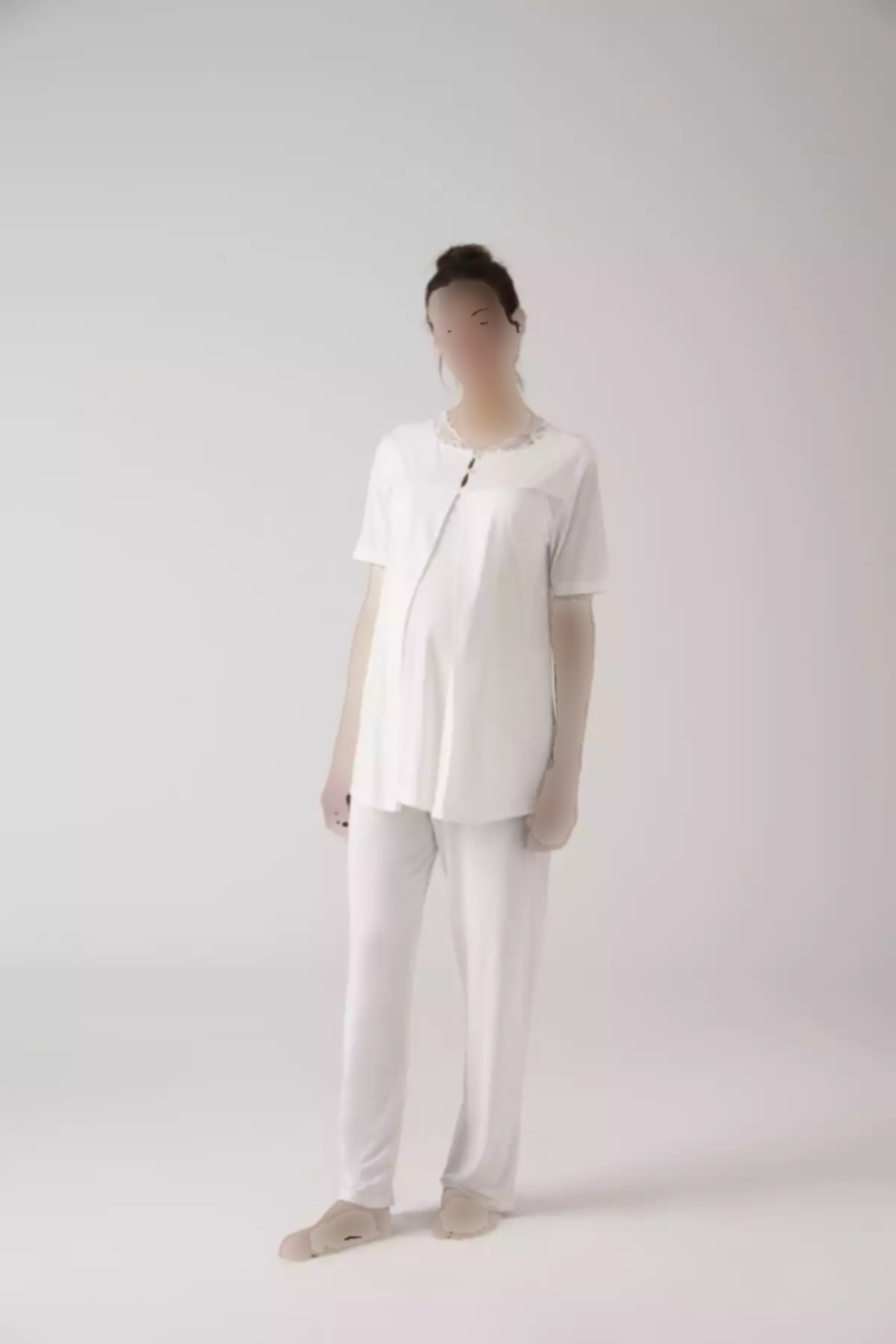 لباس راحتی طرح توری شیری بارداری زنانه برند Genel Markalar کد 1757763672