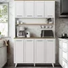 کمد کابینت گوشه ای آشپزخانه 4تاشو سفید مسیر چند کاربردی قهوه potter 120cm برند Dorpek کد 1757990477