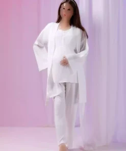 لباس راحتی کتان طرحدار شیری بارداری زنانه برند Pelin کد 1757759229