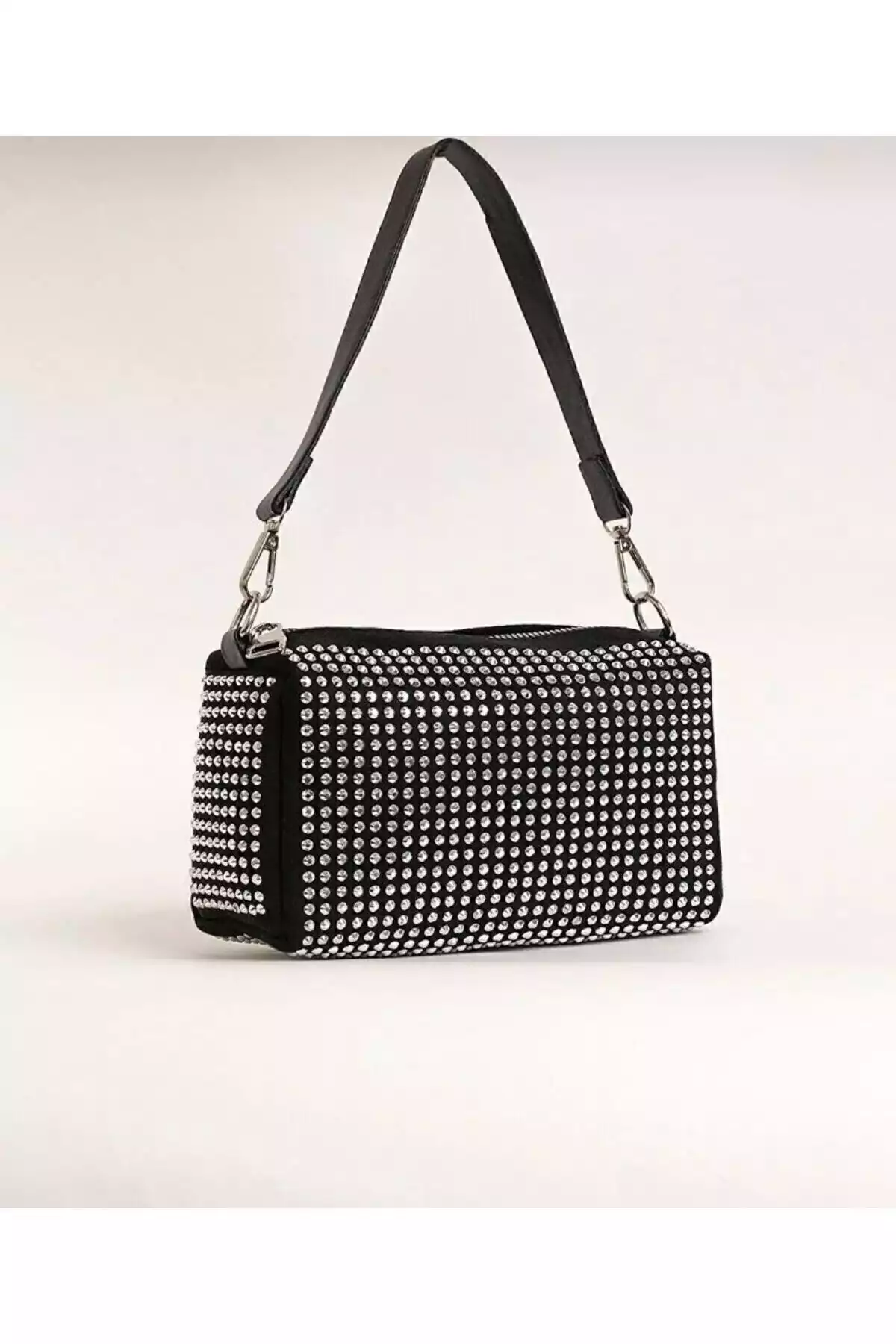 کیف مجلسی چرم مصنوعی رنگی نقره تزئین شده برند İSACO کد 1758404465