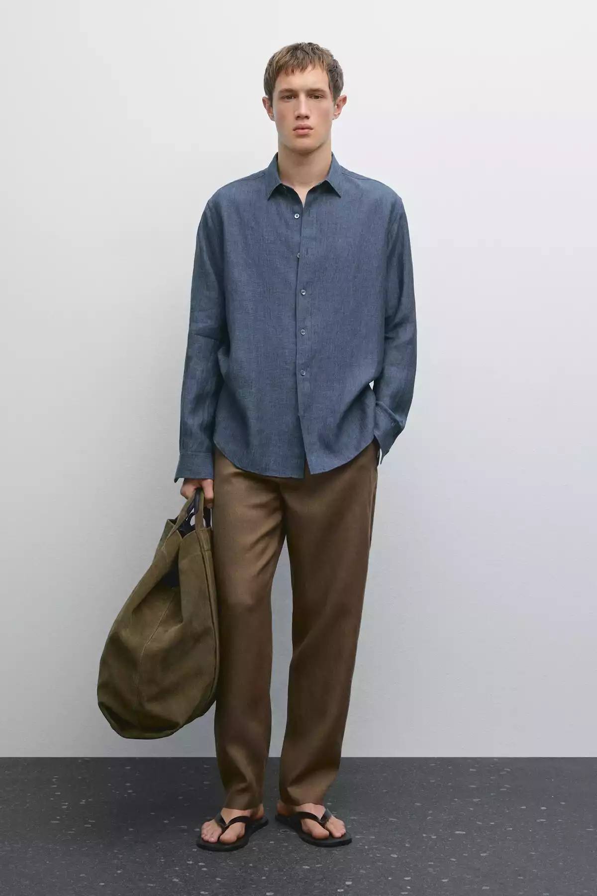 پیراهن متناسب 100کتان برند Massimo Dutti کد 1757752029