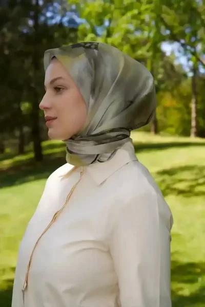 روسری طرح سبز برند Madame Polo کد 1757934732