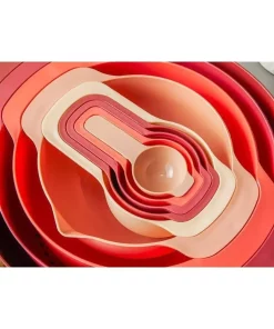 ظرف مخلوط کن پلاستیکی 9تکه قرمز میکس 31cm برند English Home کد 1758490327