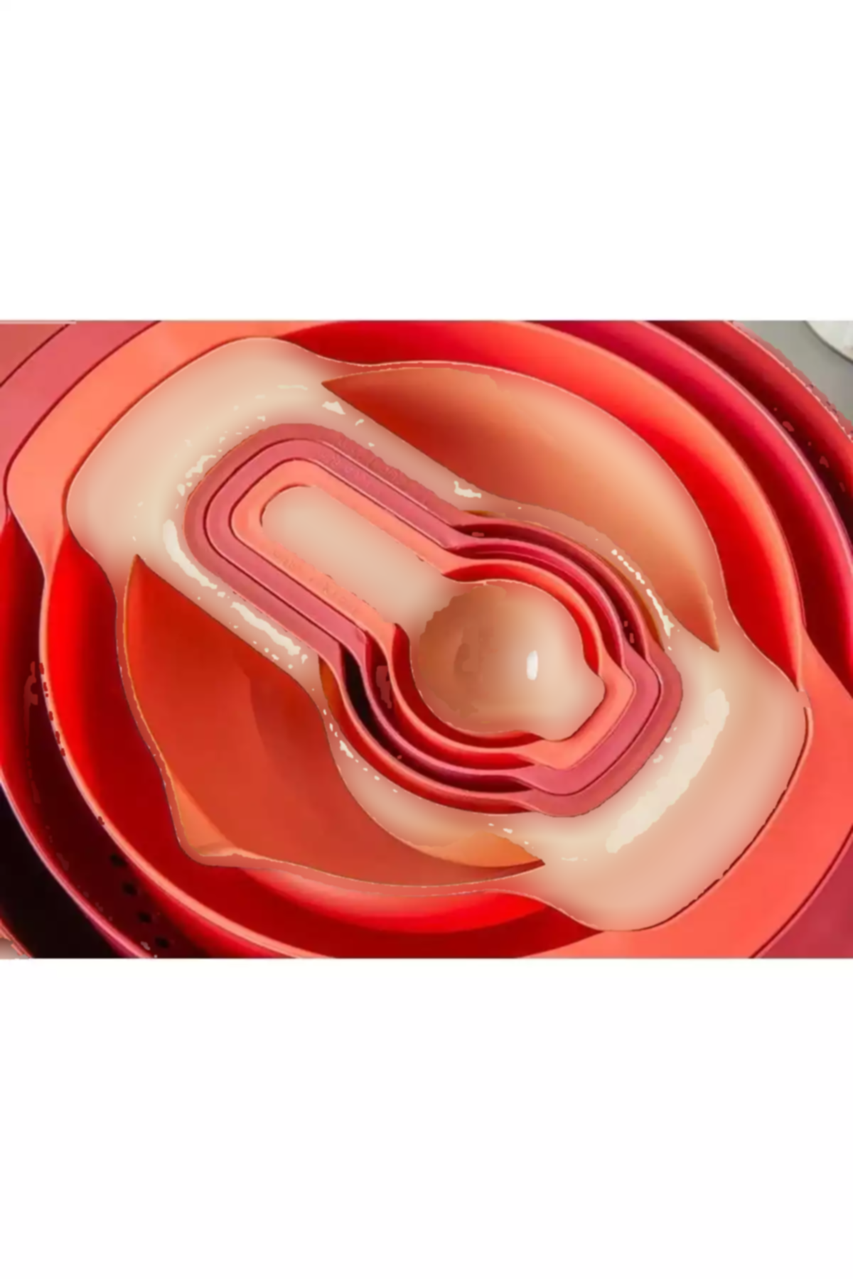 ظرف مخلوط کن پلاستیکی 9تکه قرمز میکس 31cm برند English Home کد 1758490327